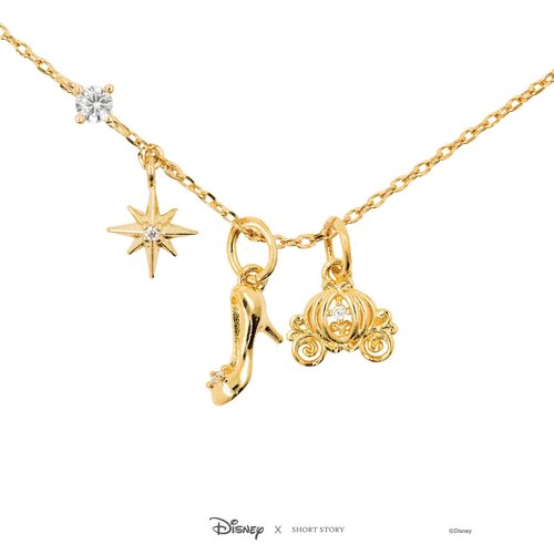 Disney x Short Story Necklace Cinderella - Gold