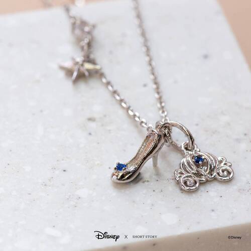 Disney x Short Story Necklace Cinderella - Silver