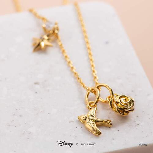 Disney x Short Story Necklace Sleeping Beauty - Gold