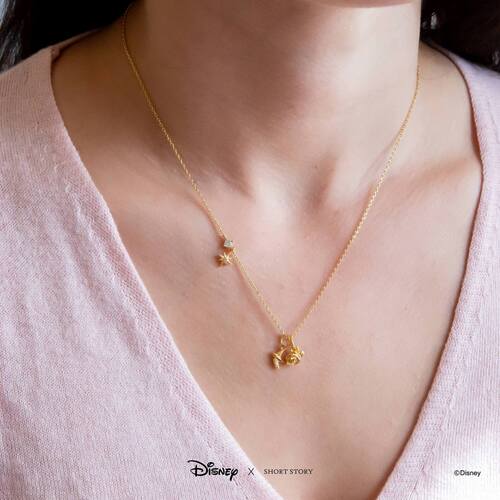 Disney x Short Story Necklace Sleeping Beauty - Gold