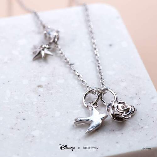 Disney x Short Story Necklace Sleeping Beauty - Silver