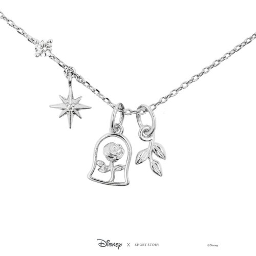 Disney x Short Story Necklace Beauty And The Beast - Silver
