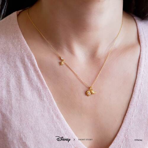 Disney x Short Story Necklace Tangled - Gold