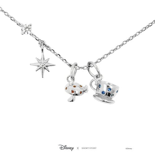 Disney x Short Story Necklace Alice In Wonderland - Silver