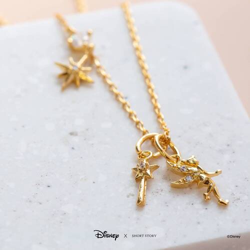 Disney x Short Story Necklace Tinkerbell - Gold