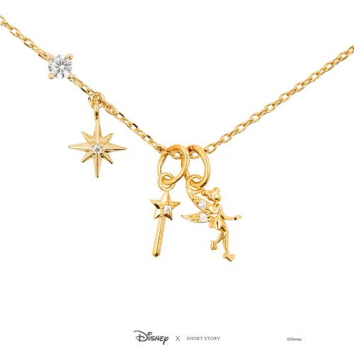 Disney x Short Story Necklace Tinkerbell - Gold