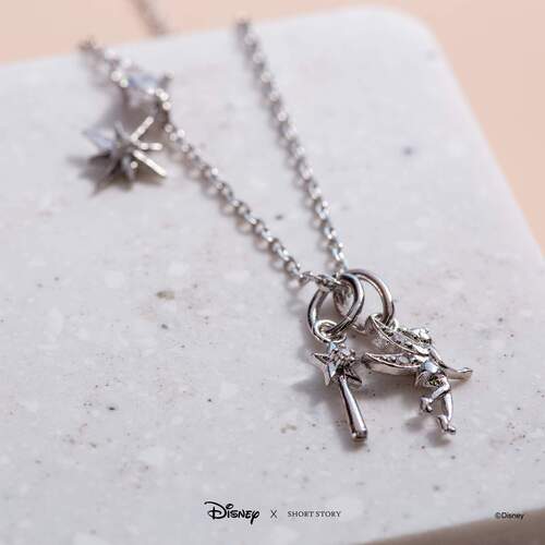 Disney x Short Story Necklace Tinkerbell - Silver
