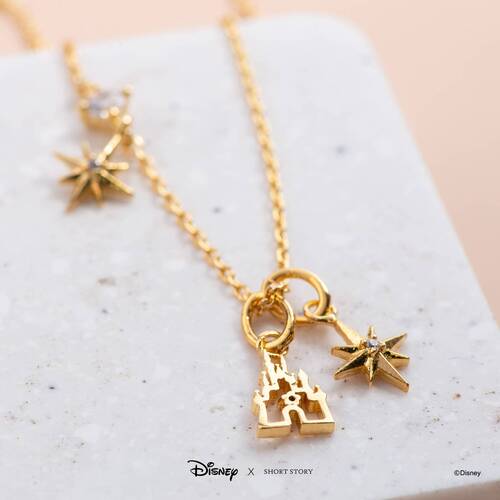Disney x Short Story Necklace Castle - Gold
