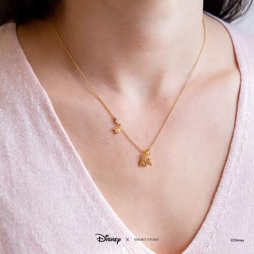 Disney x Short Story Necklace Castle - Gold