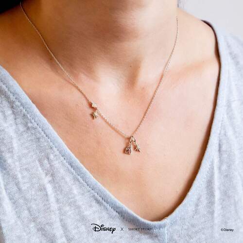 Disney x Short Story Necklace Castle - Silver