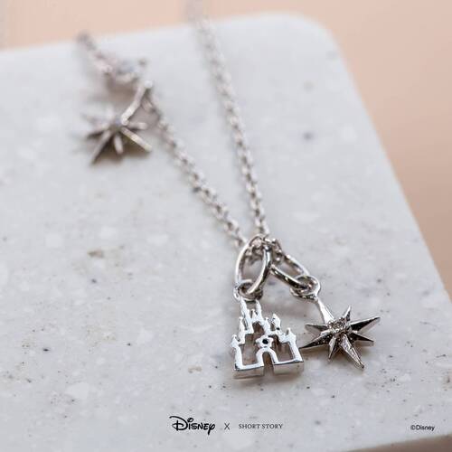 Disney x Short Story Necklace Castle - Silver