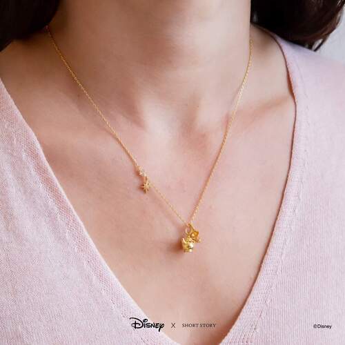 Disney x Short Story Necklace Chip And Mrs Potts - Gold