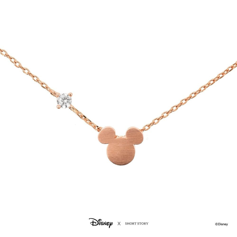 Disney X Short Story Necklace Mickey Ears - Rose Gold