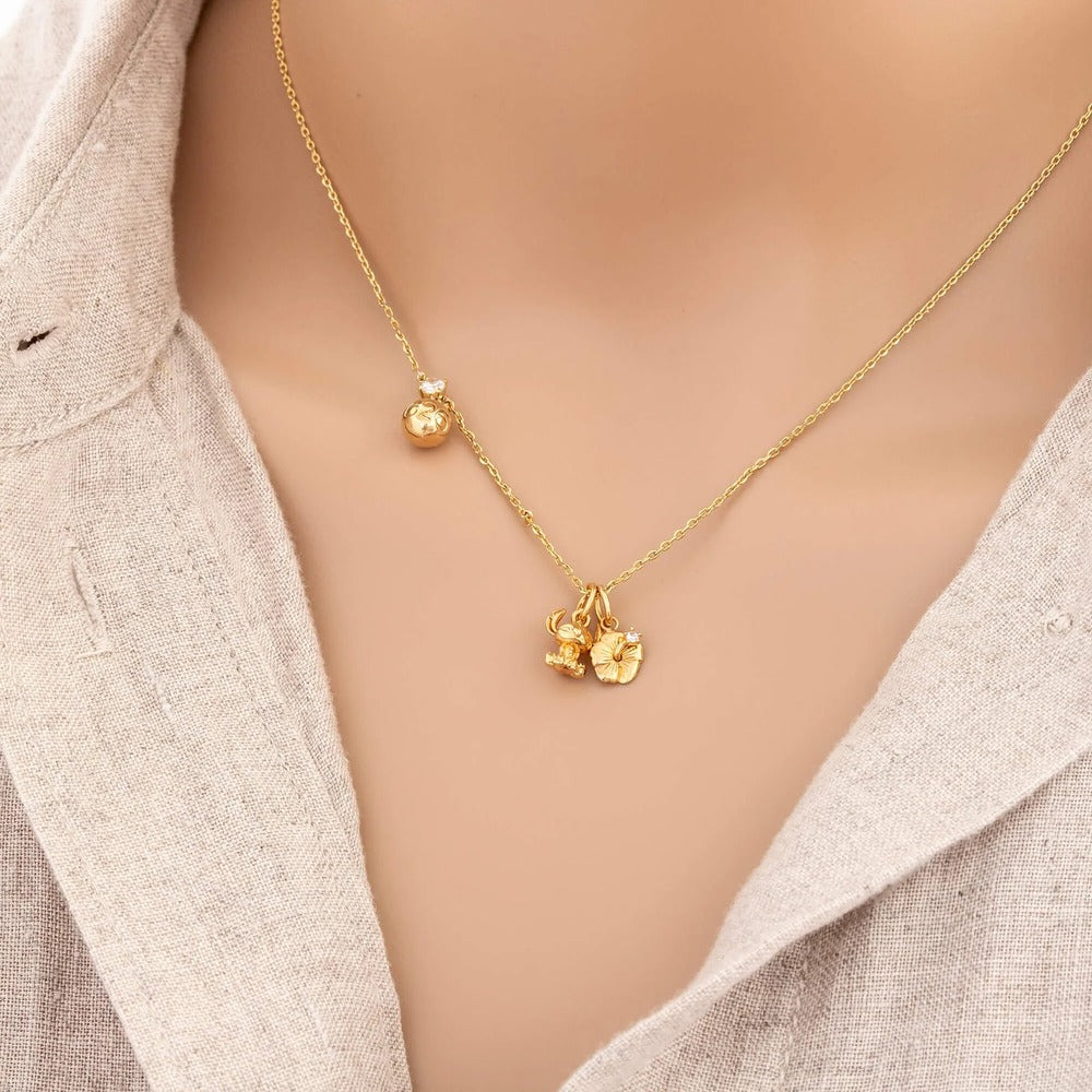 Disney x Short Story Necklace Lilo & Stitch - Gold