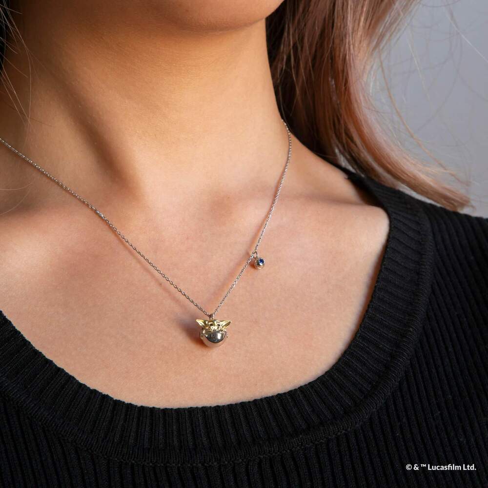 Star Wars x Short Story Necklace - Grogu - Silver