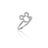 Disney Couture Kingdom Precious Metal - Mickey Mouse Outline CZ Ring Silver Medium