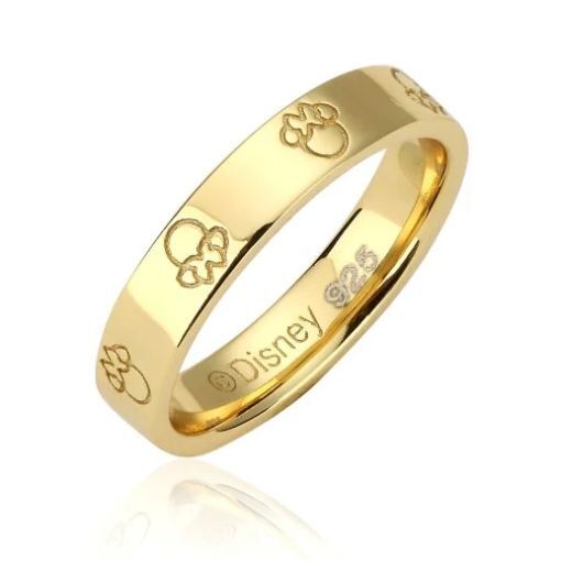 Disney Couture Kingdom Precious Metal - Minnie Mouse Band Ring Gold Small