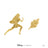 Disney x Short Story Earrings Pocahontas & Leaf - Gold