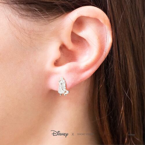Disney x Short Story Earrings Tangled Rapunzel & Tower - Silver