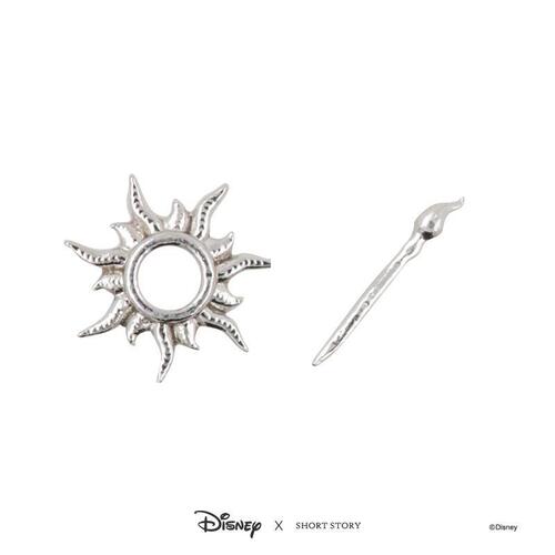 Disney x Short Story Earrings Tangled Star & Paintbrush - Silver