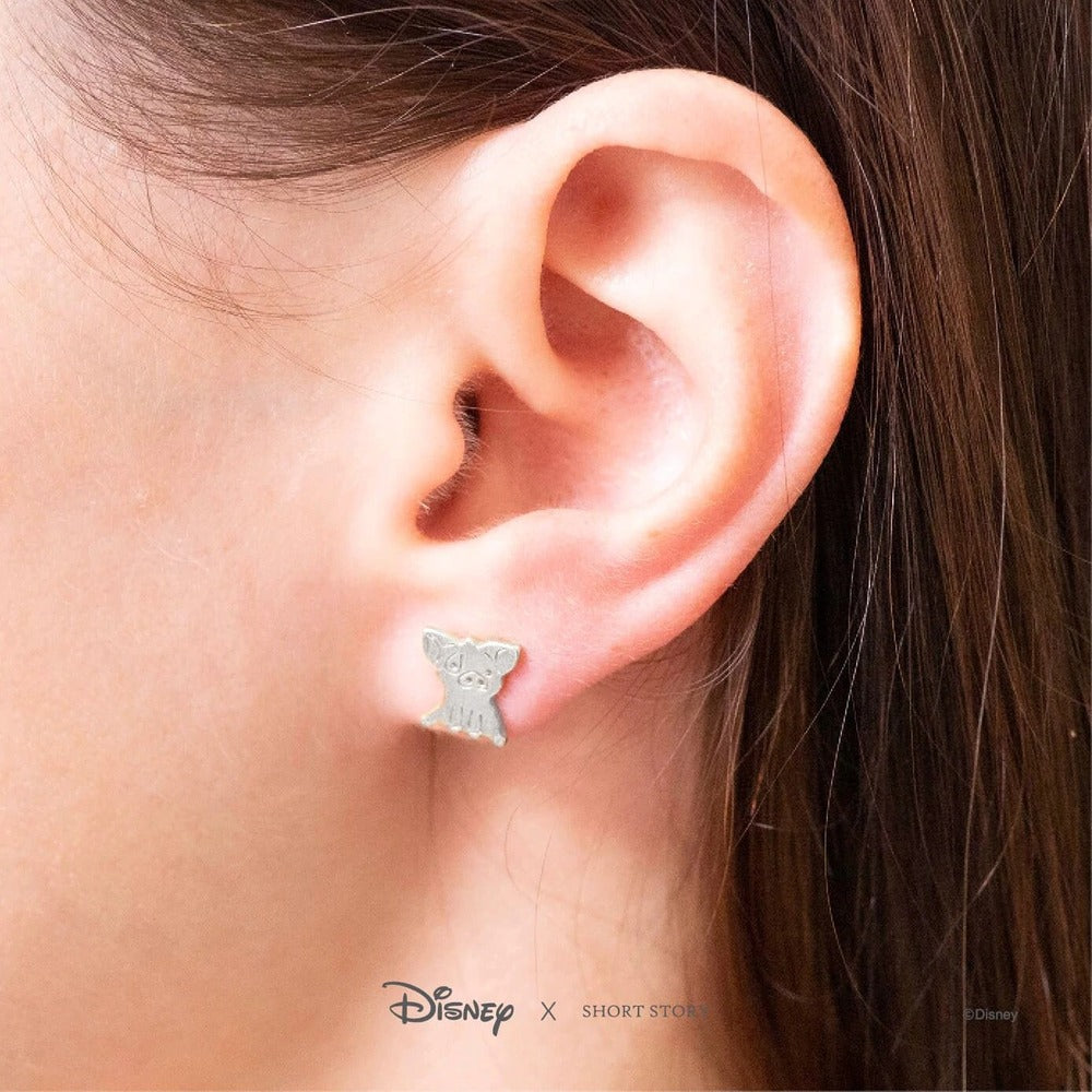 Disney x Short Story Earrings - Moana And Pua - Silver