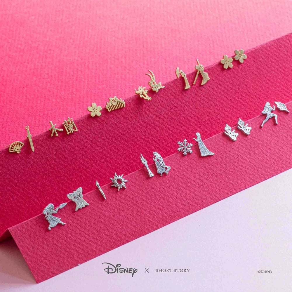 Disney x Short Story Earrings - Moana And Pua - Silver