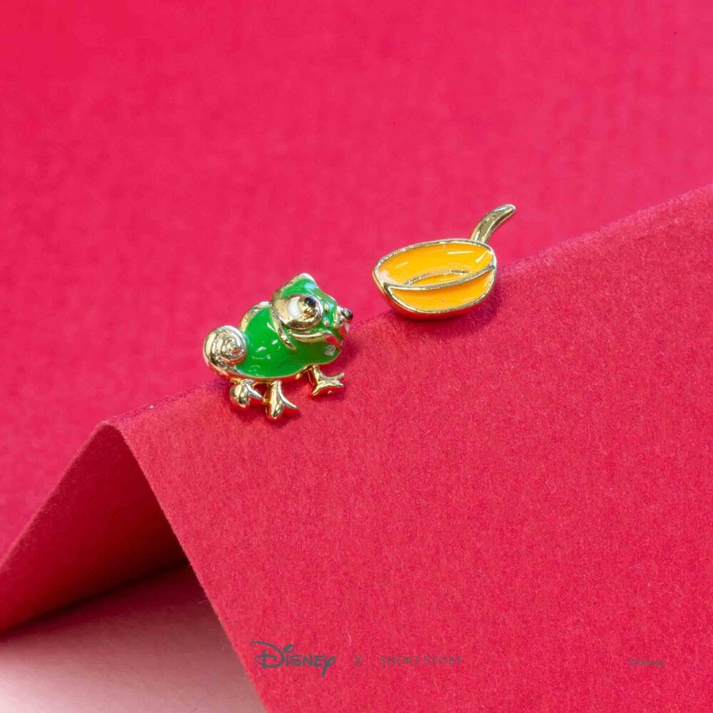 Disney x Short Story Earrings Tangled Pascal And Pan - Epoxy