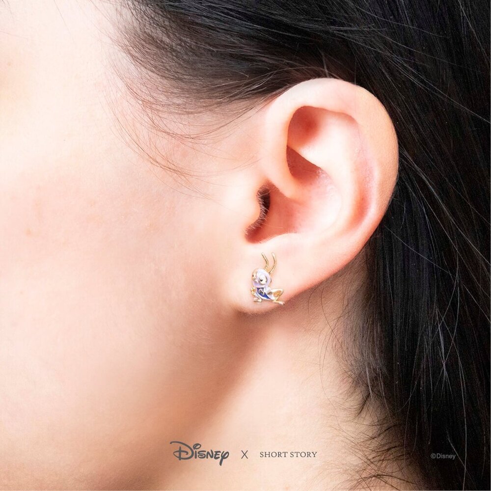 Disney x Short Story Earrings Mulan Mushu And Cri-kee - Epoxy