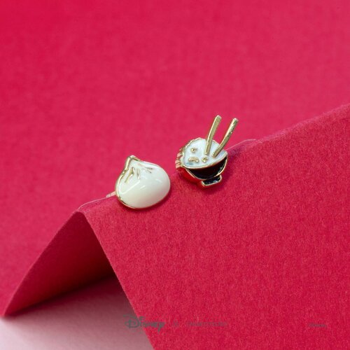 Disney x Short Story Earrings Mulan Dumpling & Rice - Epoxy