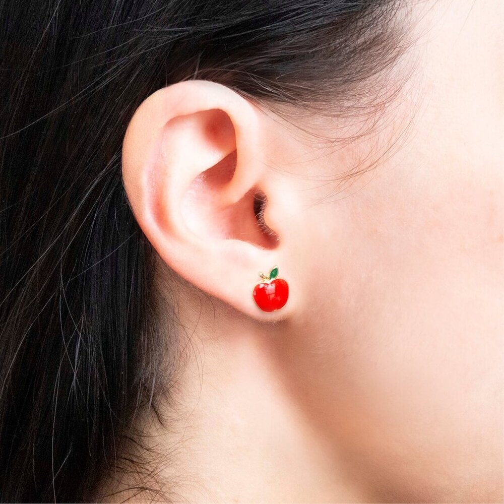 Disney x Short Story Earrings Mulan Arrow And Apple - Epoxy