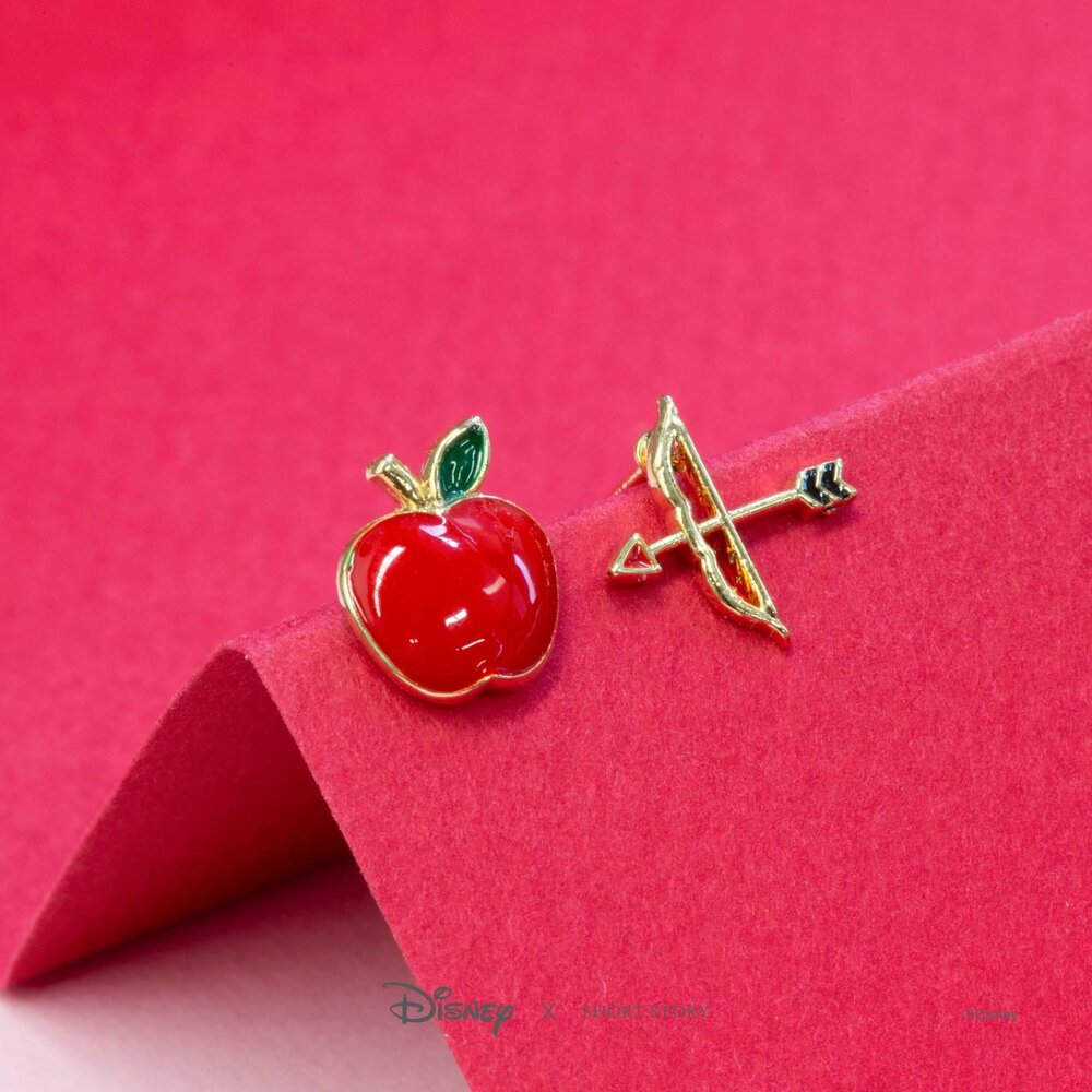 Disney x Short Story Earrings Mulan Arrow And Apple - Epoxy