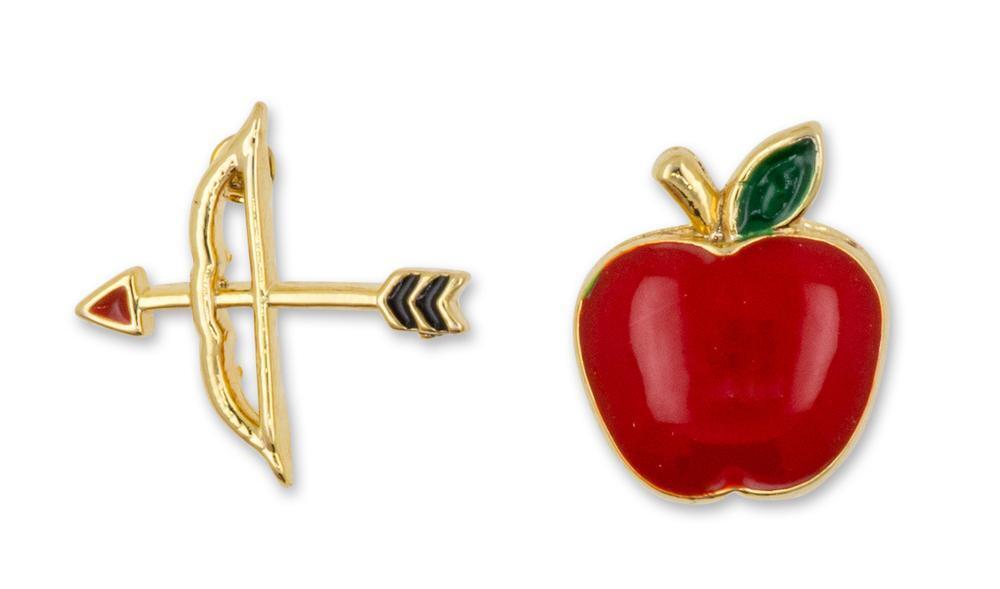 Disney x Short Story Earrings Mulan Arrow And Apple - Epoxy