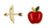 Disney x Short Story Earrings Mulan Arrow And Apple - Epoxy