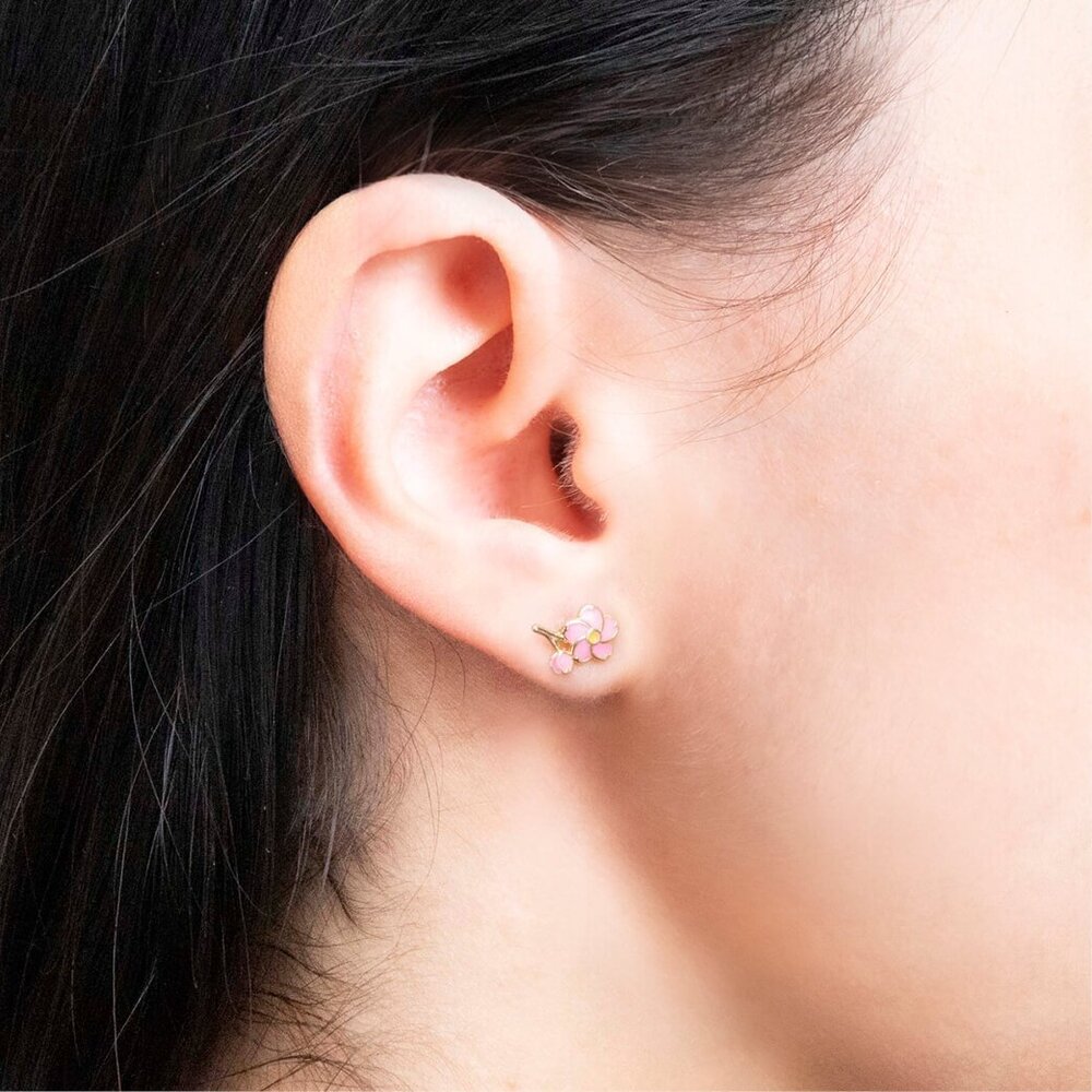 Disney x Short Story Earrings Mulan Blossoms - Epoxy