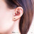 Disney X Short Story Earrings Minnie Ears Stencil Silver - Diamante