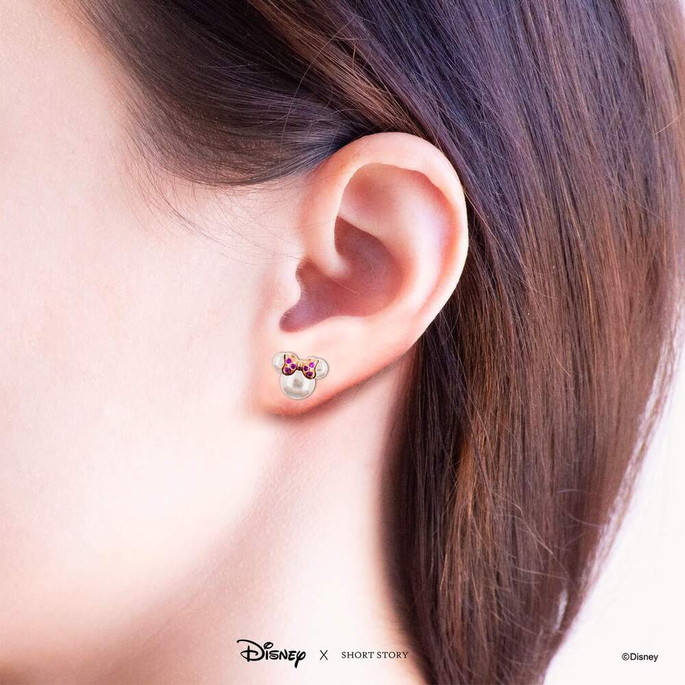 Disney X Short Story Earrings Minnie Ears - Diamante