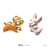 Disney x Short Story Earrings Squirrel And Rabbit - Epoxy