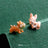 Disney x Short Story Earrings Squirrel And Rabbit - Epoxy
