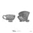 Disney x Short Story Earrings Mad Hat And Teacup - Silver