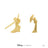 Disney x Short Story Earrings Mulan Poised & Battle - Gold