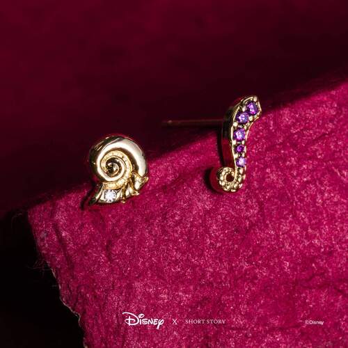 Disney x Short Story Earrings Ursula Snail Shell And Tentacle - Diamante