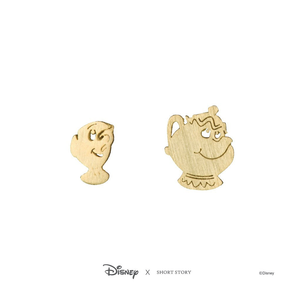 Disney x Short Story Earrings Mrs Potts and Chip - Gold