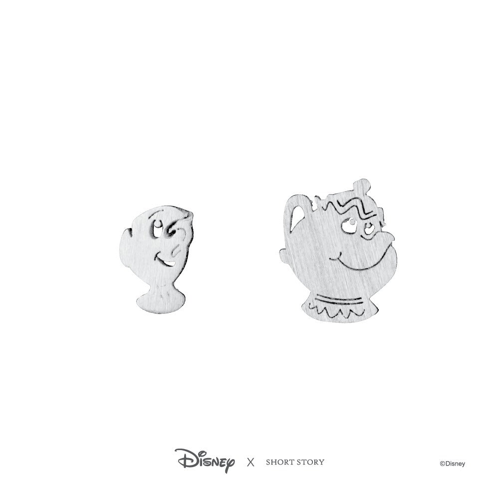 Disney x Short Story Earrings Mrs Potts and Chip - Silver