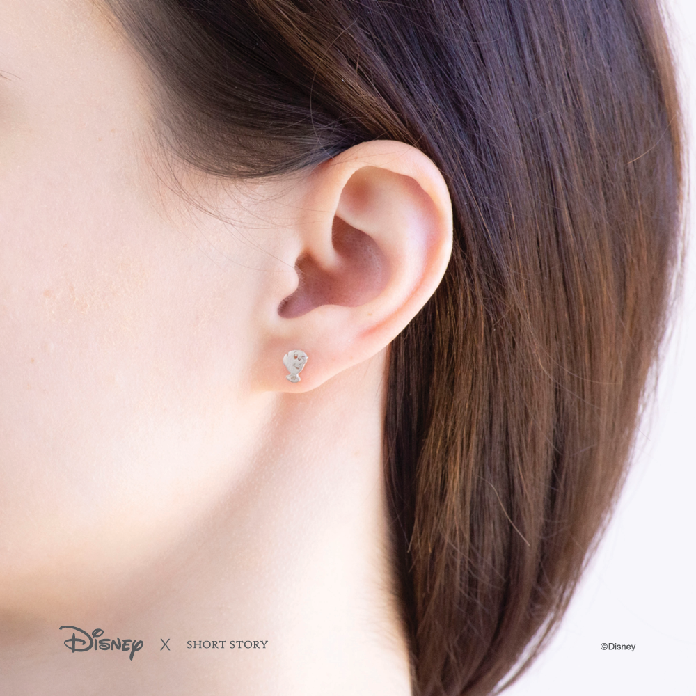 Disney x Short Story Earrings Mrs Potts and Chip - Silver