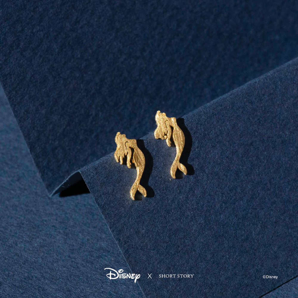 Disney x Short Story Earrings Ariel - Gold