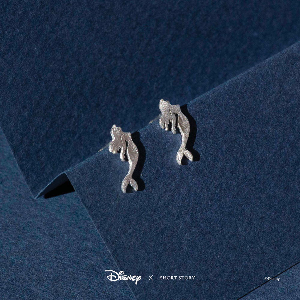 Disney x Short Story Earrings Ariel - Silver