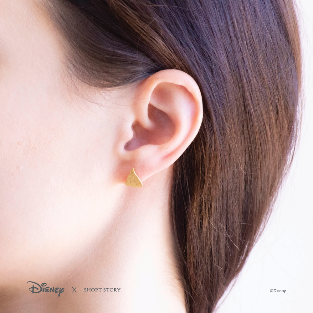Disney x Short Story Earrings Cinderella Dress And Shoe - Gold