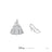Disney x Short Story Earrings Cinderella Dress And Shoe - Silver