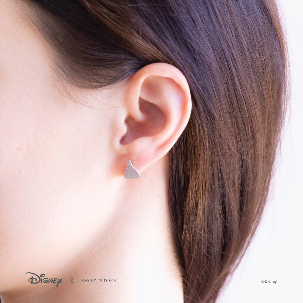 Disney x Short Story Earrings Cinderella Dress And Shoe - Silver