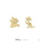Disney x Short Story Earrings Jaq And Gus - Gold